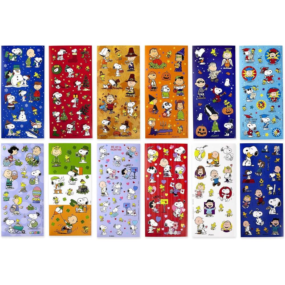 imageHallmark Stickers for Kids Pack of 258 Stickers 16 SheetsMermaids Rainbows Hearts Dogs Cats DonutsMulticolor