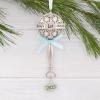 Hallmark Baby’s First Christmas Silver Rattle with Blue Ribbon 2025 Christmas Ornament, Metal, New Baby Gifts