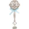 Hallmark Baby’s First Christmas Silver Rattle with Blue Ribbon 2025 Christmas Ornament, Metal, New Baby Gifts