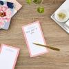 Hallmark Notepad Bundle with Pen, Pretty Pinks (3 Notepads in Assorted Sizes with Gold Pen)
