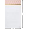 Hallmark Notepad Bundle with Pen, Pretty Pinks (3 Notepads in Assorted Sizes with Gold Pen)