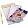 Hallmark Notepad Bundle with Pen, Pretty Pinks (3 Notepads in Assorted Sizes with Gold Pen)