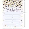 Hallmark Party Invitations (Let’s Celebrate with Gold and Black Dots, Pack of 20)