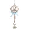 Hallmark Baby’s First Christmas Silver Rattle with Blue Ribbon 2025 Christmas Ornament, Metal, New Baby Gifts