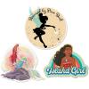 Hallmark Disney Princess Stickers for Water Bottles, Planners, Notebooks (Pack of 3) Tinkerbell, Ariel, and Moana