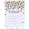 Hallmark Party Invitations (Let’s Celebrate with Gold and Black Dots, Pack of 20)