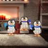 Set of Three 18 Inch Hallmark Keepsakes Christmas Penguins Holiday Outdoor LED Yard Decor Wendel, Waddles, and Wade