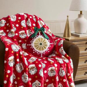 Hallmark – Throw Pillow, Decorative Pillow for Couch or Bed, Fade Resistant, Holiday Home Decor (Joy to Your World Multicolor, 12.5″ x 13″)(Christmas Ornament)