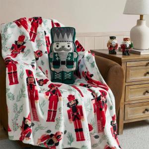 Hallmark – Throw Pillow, Decorative Pillow for Couch or Bed, Fade Resistant, Holiday Home Decor (Joy to Your World Multicolor, 12.5″ x 13″)(Nutcracker)