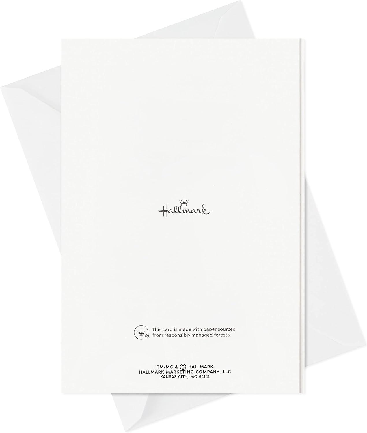 imageHallmark 13quot Large Heart Gift Bag with Wedding Card and Tissue Paper Best Wishes Gold and White Hearts for Weddings Bridal Showers EngagementsGold and White