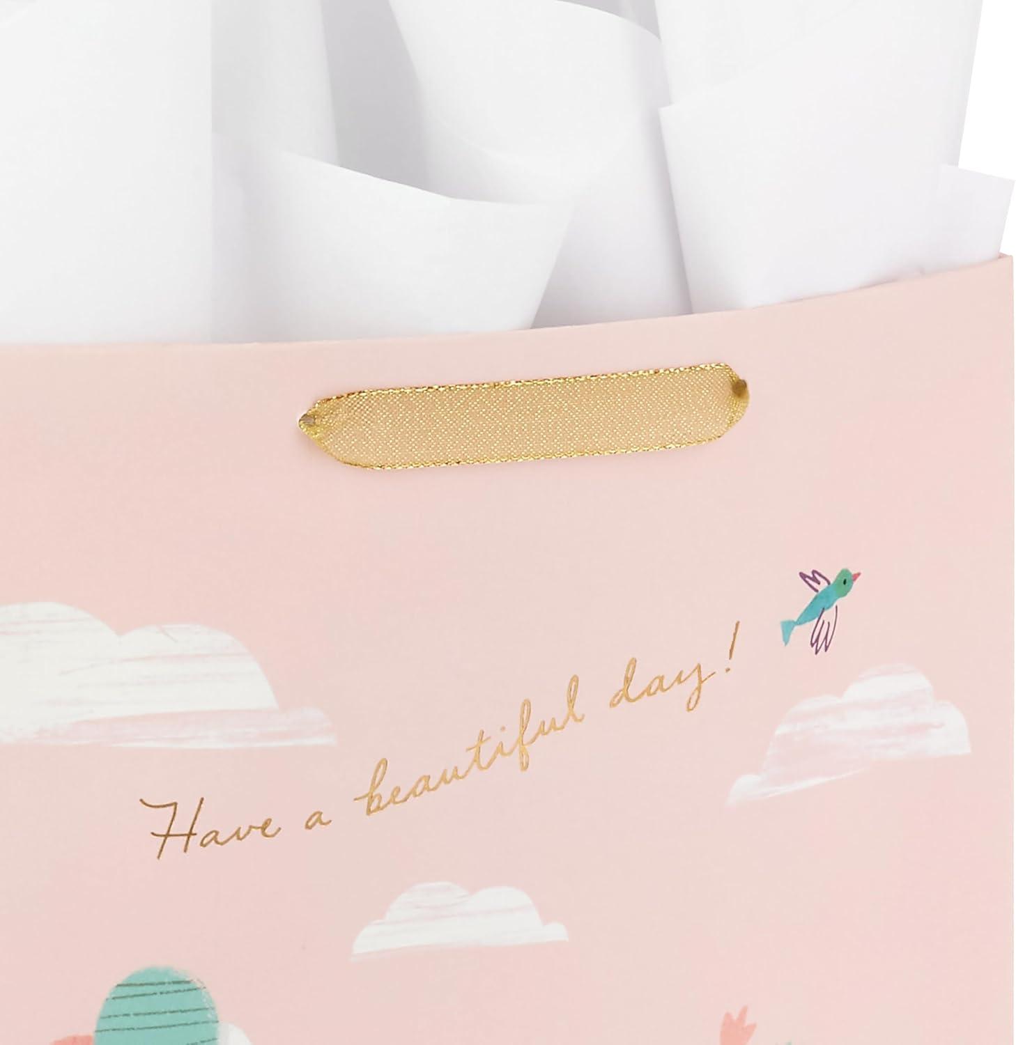 imageHallmark Signature Large Gift Bag with Tissue Paper for Valentines Day or Anniversary Tic Tac XOXOBicycle and Balloons