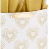 Hallmark 13″ Large Heart Gift Bag with Wedding Card and Tissue Paper (Best Wishes Gold and White, Hearts) for Weddings, Bridal Showers, Engagements(Gold and White)