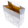 Hallmark 9″ Medium Silver Gift Bag (Scroll) with Tissue Paper for Valentines Day, Holidays, Weddings, Anniversary, Engagements and More(Large Silver Damask)
