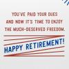 Hallmark Retirement Card for Boss, Coworker, Friend (No Work, All Play)
