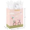 Hallmark Signature Large Gift Bag with Tissue Paper for Valentine’s Day or Anniversary (Tic Tac XOXO)(Bicycle and Balloons)