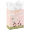 Hallmark Signature Large Gift Bag with Tissue Paper for Valentine’s Day or Anniversary (Tic Tac XOXO)(Bicycle and Balloons)
