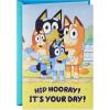 Hallmark Bluey Musical Birthday Card with Light (Hip Hooray)