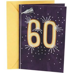 Hallmark 60th Birthday Greeting Card (Rays with Tassel)
