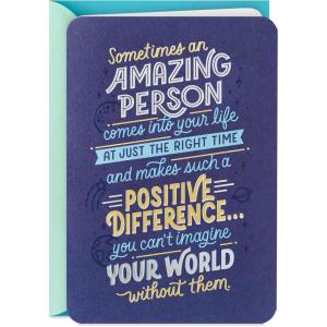 Hallmark Birthday Card for Him (An Amazing Person) for Teacher, Friend, Coworker, Coach, Step-Dad