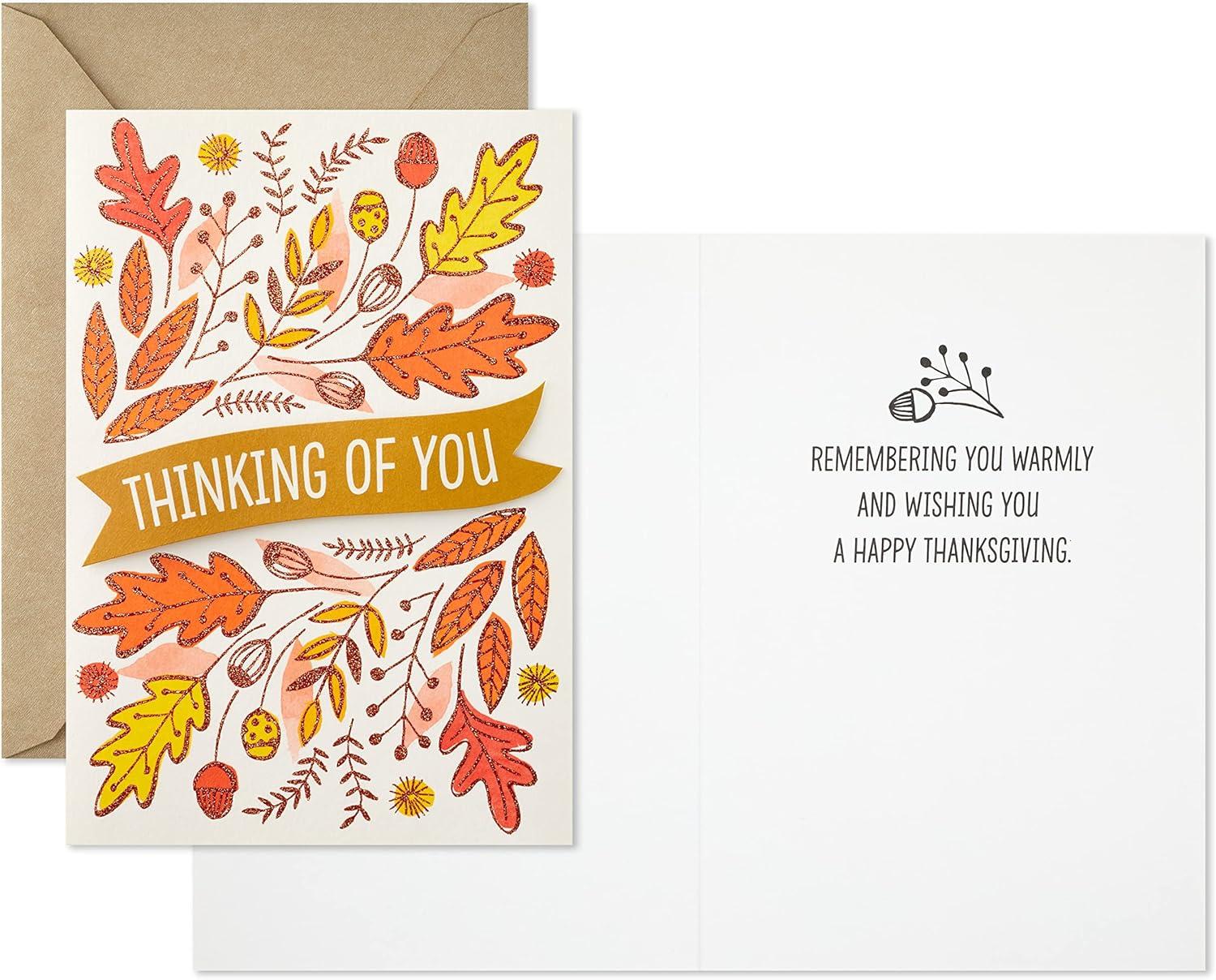 imageHallmark Pack of Thanksgiving Cards Close in Thought and Heart 10 Cards with EnvelopesThinking of You