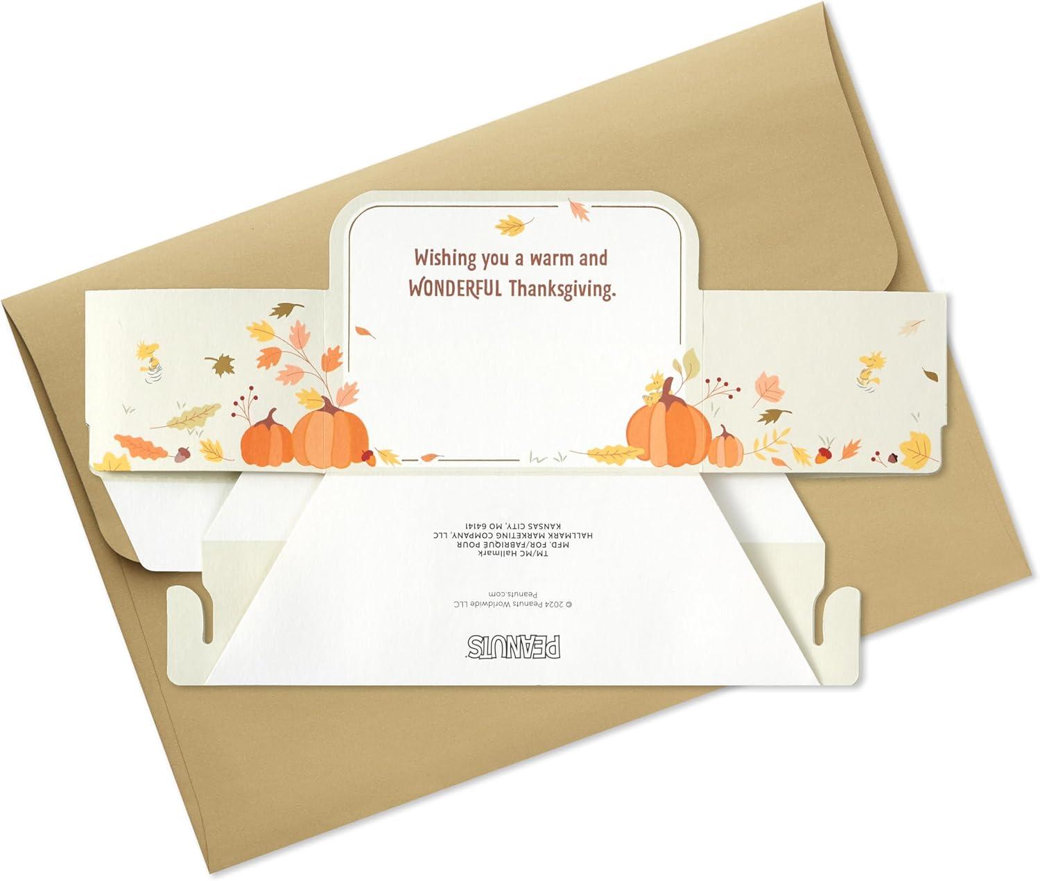 imageHallmark Paper Wonder Peanuts Thanksgiving Pop Up Card Give Thanks