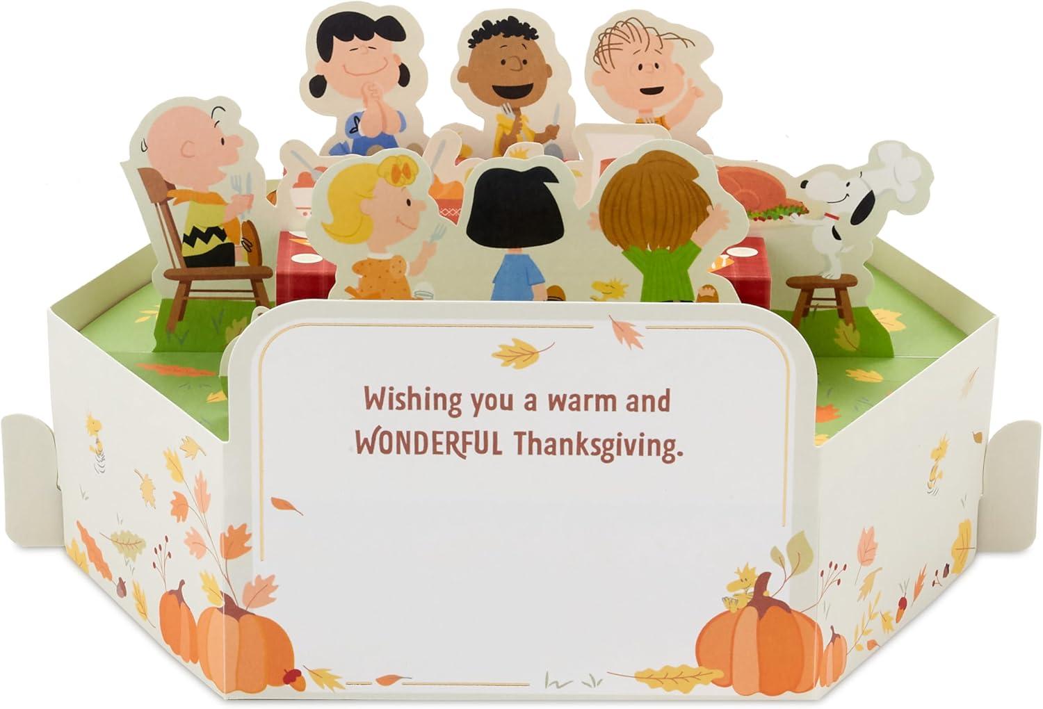 imageHallmark Paper Wonder Peanuts Thanksgiving Pop Up Card Give Thanks