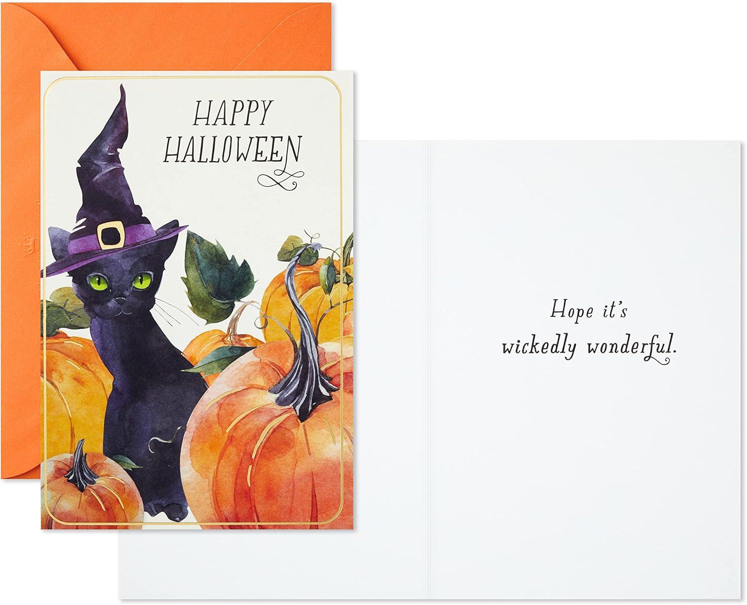 imageHallmark Thanksgiving Cards Assortment Give Thanks 8 Cards with EnvelopesCat in Witch Hat Cards 6 Pack