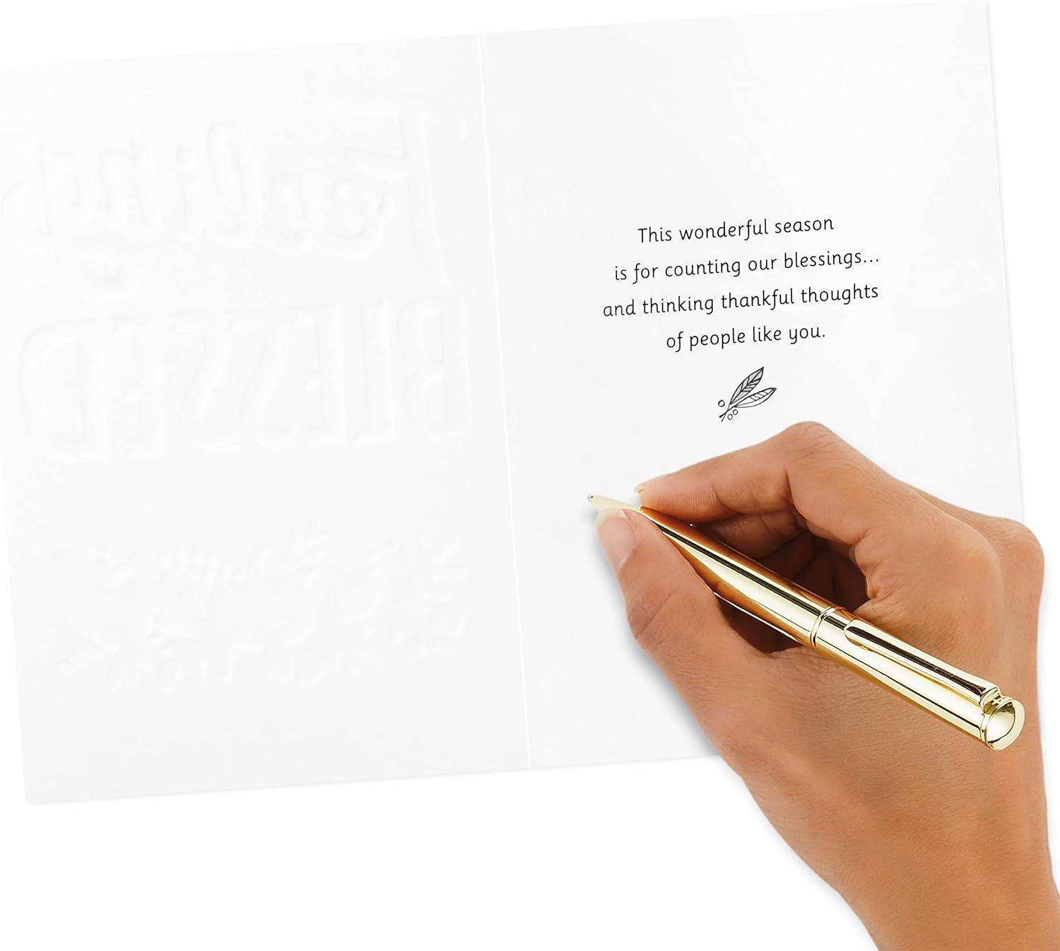 imageHallmark Thanksgiving Cards Assortment Rustic Thanks 16 Assorted Cards with EnvelopesWood Grain Cards 16 Pack