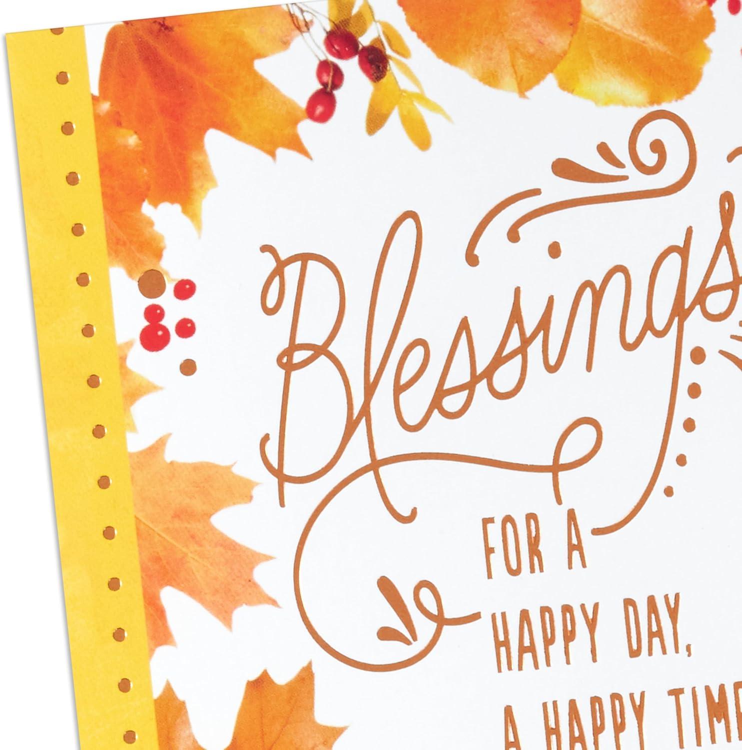 imageHallmark Thanksgiving Cards Blessings For A Happy Day 6 Cards with Envelopes