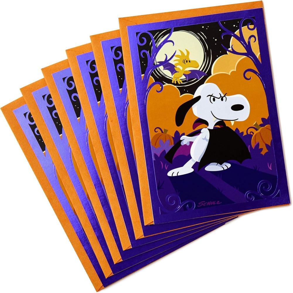 imageHallmark Peanuts Thanksgiving Cards 4 Cards with Envelopes Snoopy Parade BalloonSnoopy 6 Halloween Cards