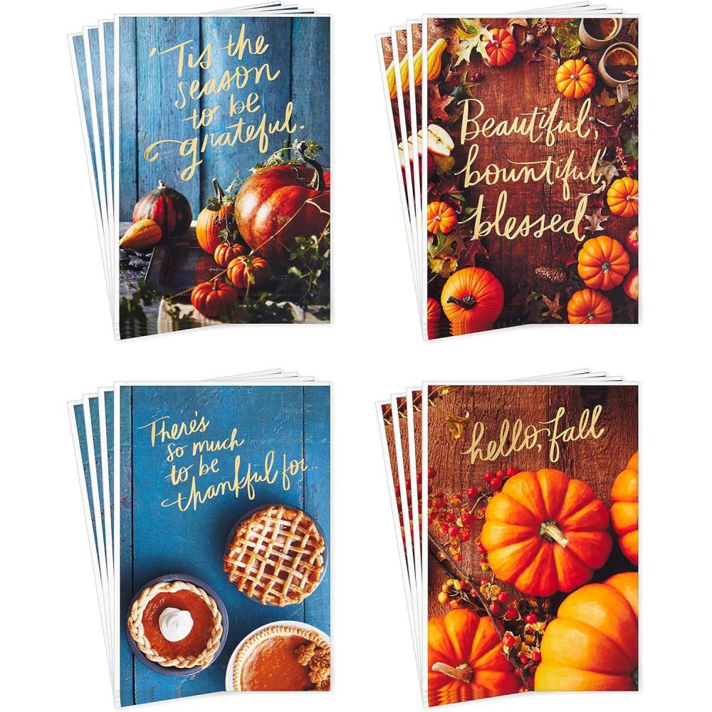 imageHallmark Thanksgiving Place Cards for Table Setting 32 Mini Cards with Envelopes Friendsgiving Party SuppliesHello Fall