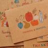 Hallmark Kraft Thanksgiving Cards Assortment (24 Assorted Cards with Envelopes) Leaves, Pumpkins, Gourds(Thanksgiving Icons on Kraft Notecards)