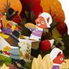 Hallmark Paper Wonder Displayable Pop Up Thanksgiving Card (Woodland Feast)(Pop Up  Woodland Animal Pilgrims)