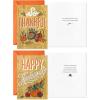 Hallmark Thanksgiving Cards Assortment, Rustic Thanks (16 Assorted Cards with Envelopes)(Wood Grain Cards  16 Pack)