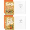 Hallmark Thanksgiving Cards Assortment, Rustic Thanks (16 Assorted Cards with Envelopes)(Wood Grain Cards  16 Pack)