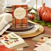 Hallmark Thanksgiving Cards Assortment, Thankful (36 Assorted Cards with Envelopes)(Classic Thanksgiving Stripes Leaves and Plaid)