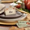 Hallmark Thanksgiving Place Cards for Table Setting (32 Mini Cards with Envelopes) Friendsgiving Party Supplies(Fall Thankful Placecards)