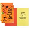 Hallmark Wood Grain Thanksgiving Card Assortment (3 Cards with Envelopes) Live, Laugh, Love, Give Thanks, Cornucopia(Sweet Halloween Treats  3 Cards)