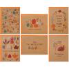 Thanksgiving Icons on Kraft Notecards