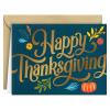 Hallmark Thanksgiving Blank Note Cards (40 Cards with 40 Envelopes) Green and Gold, Pumpkins, Leaves