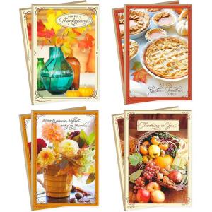 Hallmark Thanksgiving Cards Assortment, Give Thanks (8 Cards with Envelopes)(Give Thanks Cards  8 Pack)