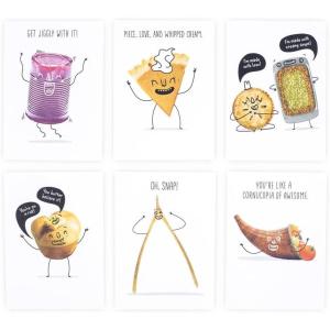 Hallmark Wood Grain Thanksgiving Card Assortment (3 Cards with Envelopes) Live, Laugh, Love, Give Thanks, Cornucopia(Thanksgiving  6 Cards with Envelopes)