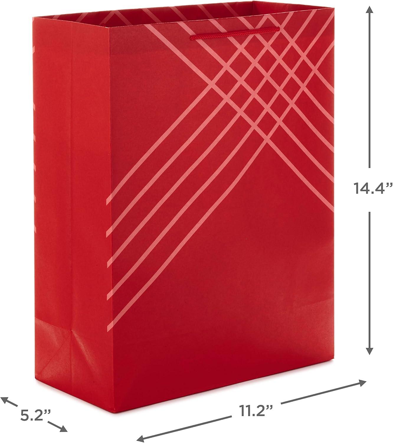 imageHallmark 14quot Extra Large Blue Gift Bag Bundle Pack of 3 for Birthdays Graduations Fathers Day Baby Showers Bridal ShowersRed