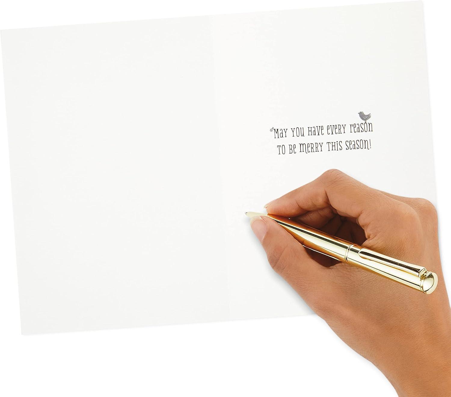 imageHallmark Boxed Christmas Cards Snowmen Snow Globe 16 Cards and 17 EnvelopesSnowmen Snow Globe Holiday Cards