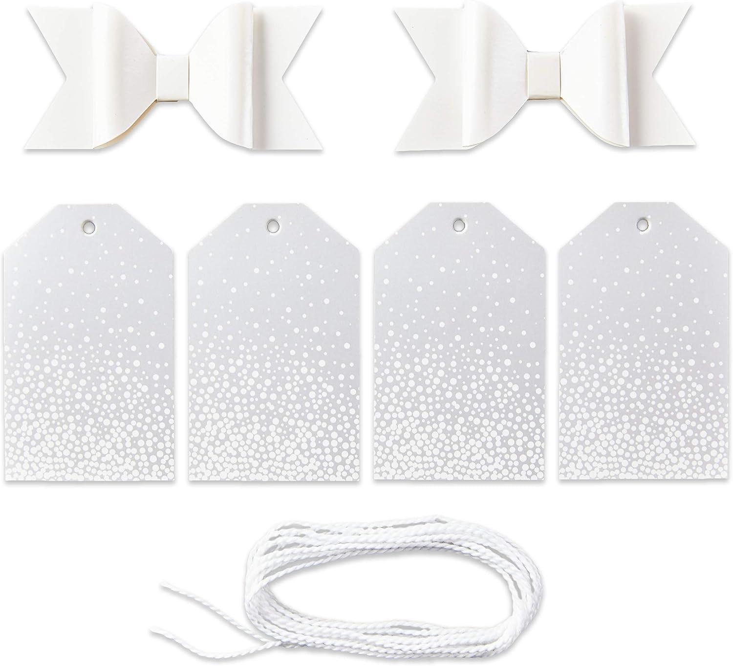 imageHallmark Gift Wrapping Accessories Gold Silver White 6 Shiny Bows 12 Gift Tags 9 Yards of Twine for Birthdays Christmas Hanukkah Valentines Day Weddings Baby Showers