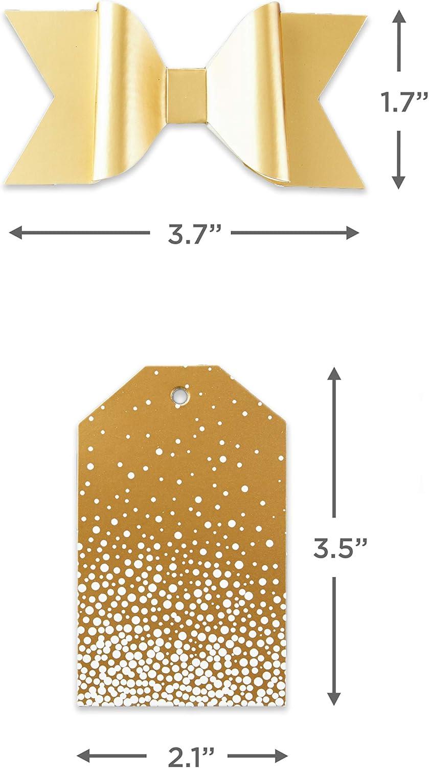 imageHallmark Gift Wrapping Accessories Gold Silver White 6 Shiny Bows 12 Gift Tags 9 Yards of Twine for Birthdays Christmas Hanukkah Valentines Day Weddings Baby Showers