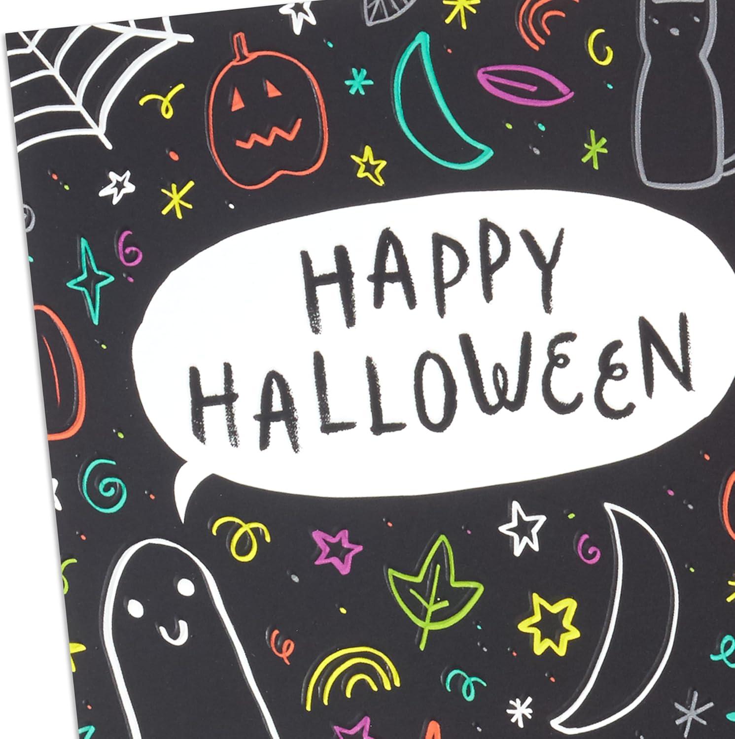 imageHallmark Halloween Cards Assortment Vintage Halloween 16 Cards and EnvelopesGhost and Stars