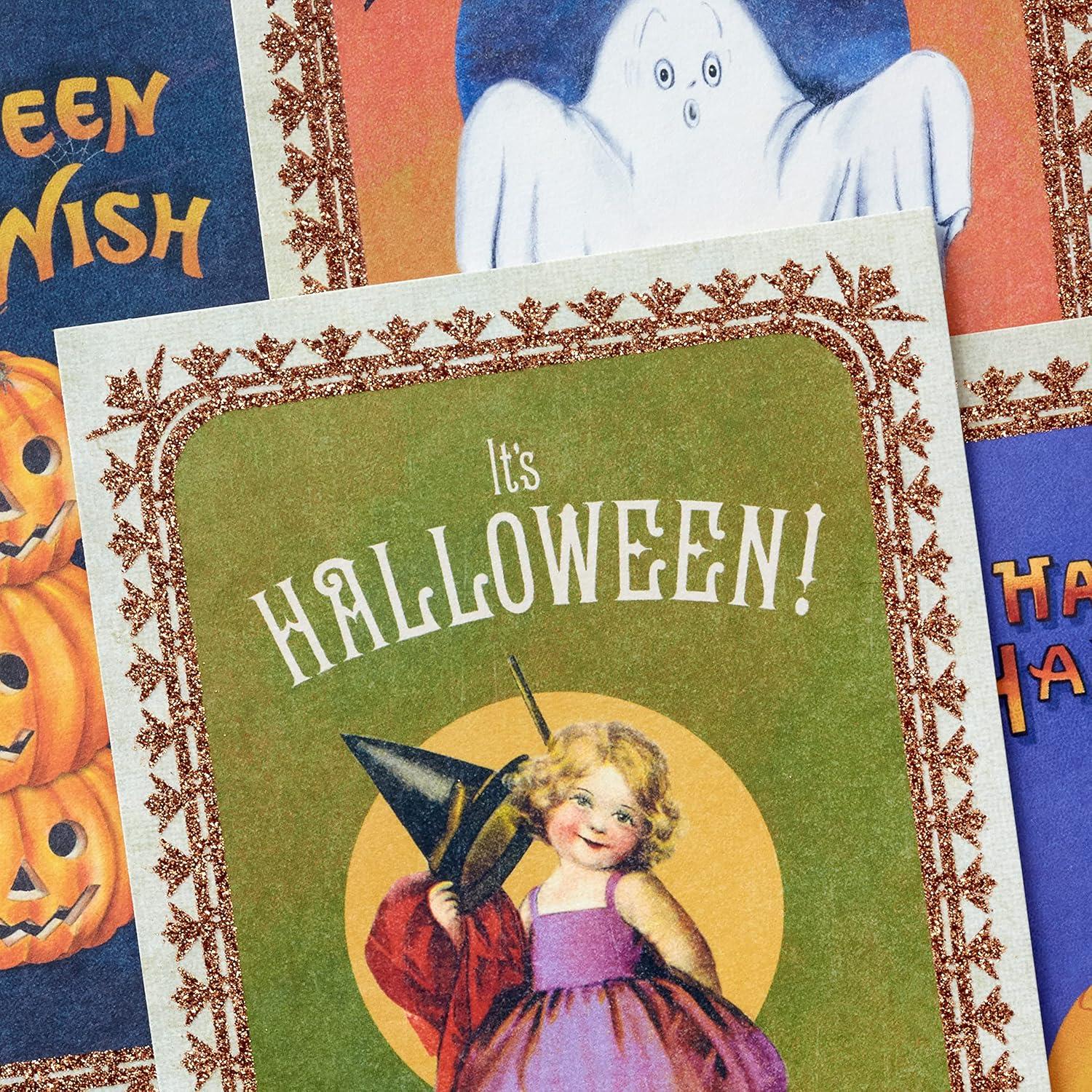 imageHallmark Halloween Cards Assortment Vintage Halloween 16 Cards and EnvelopesVintage Halloween