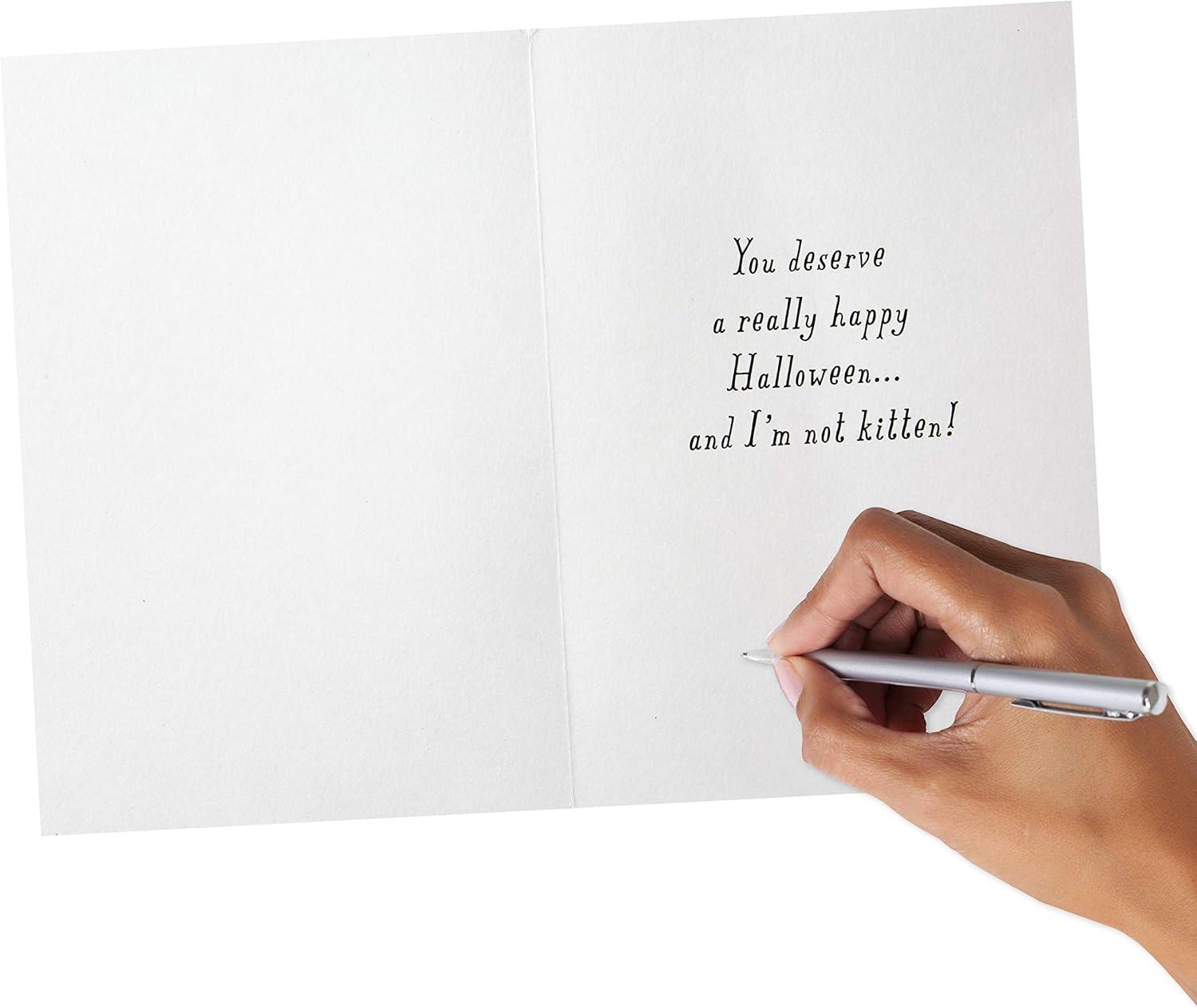 imageHallmark Halloween Cards Assortment Wicked Cat and Pumpkins 8 Cards with EnvelopesWicked Cat and Pumpkins