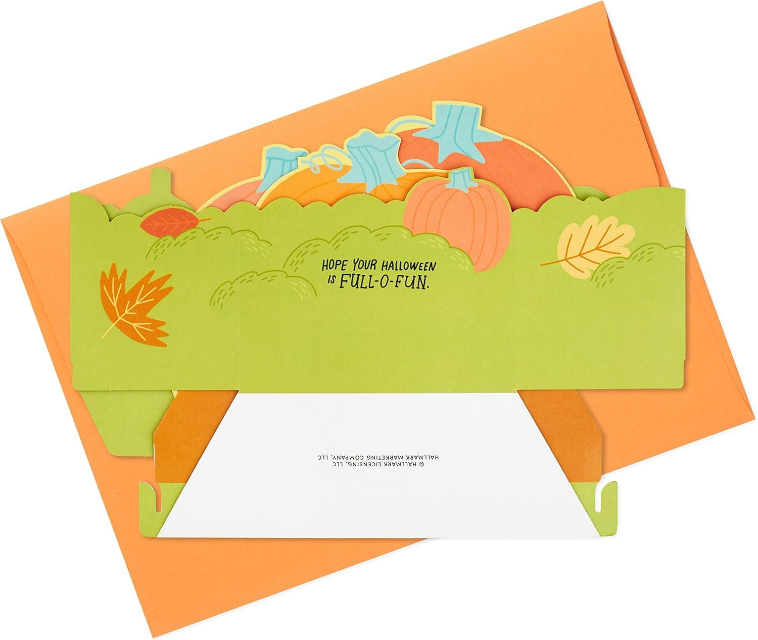 imageHallmark Paper Wonder Halloween Pop Up Card with Music and Motion Flying WitchDIY Pop Up with Sticker Sheers Pumpkin Patch